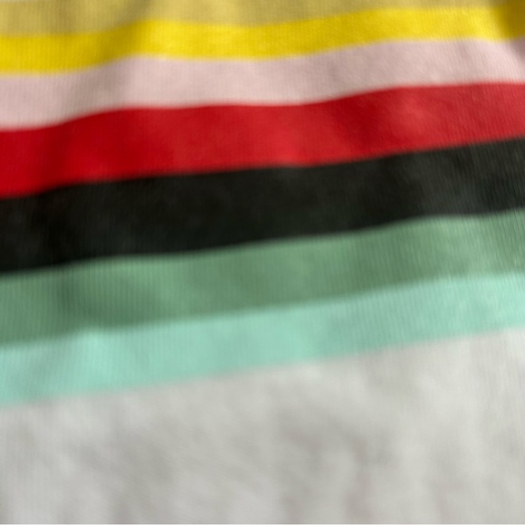 old navy XL 14 kids White T-Shirt with Colorful Stripes optimist cute summer - Picture 4 of 6